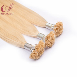 Silky Straight Wave Double Drawn Light Blonde Color Indian Remy Human Hair Extension Flat Tip Hair Silky Straight Wave Double Drawn Light Blonde Color Indian Remy Human Hair Extension Flat Tip Hair